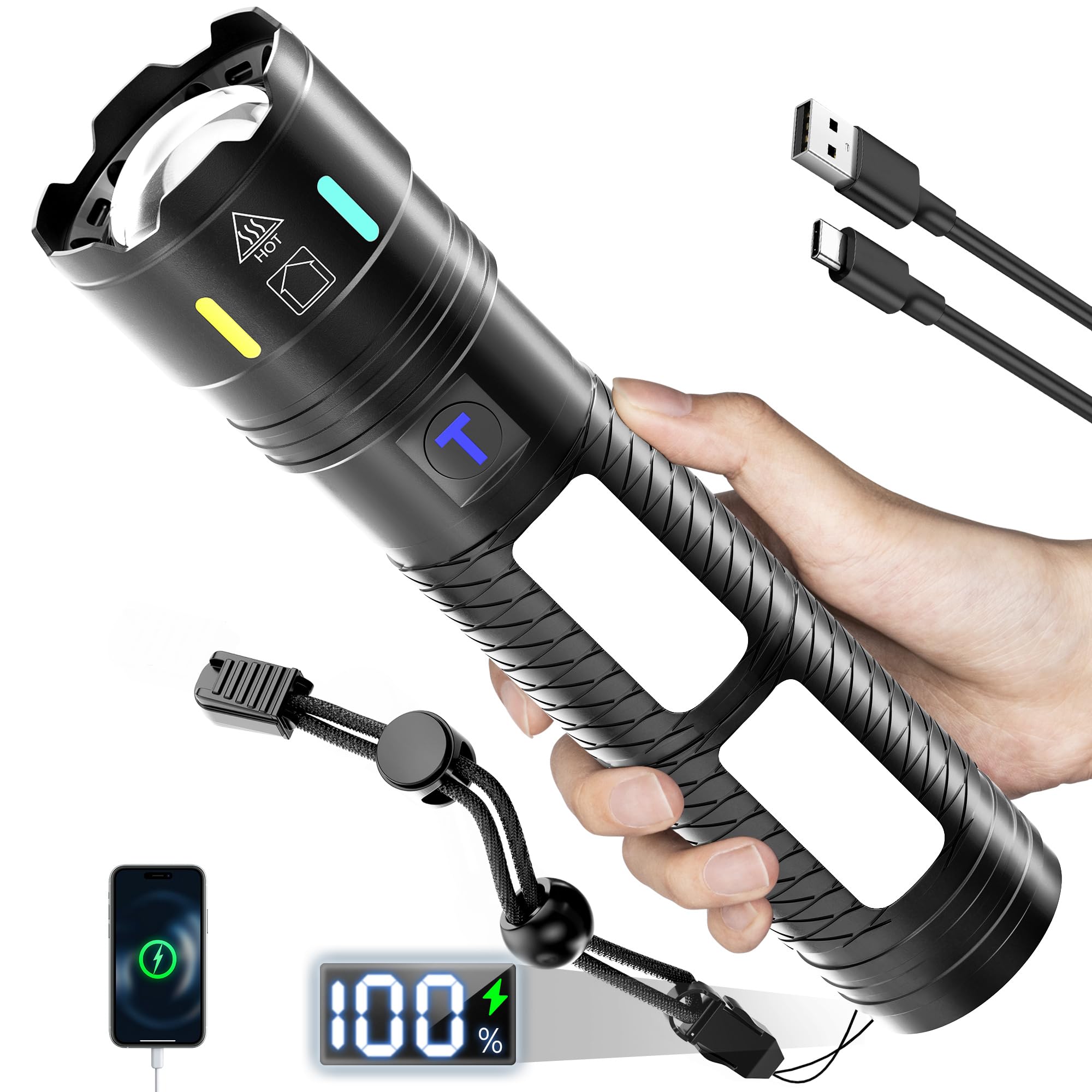 Brand Select @LITT様 リクエスト 10点 まとめ商品 Rechargeable Flashlights 990,000 High Lumens, Super Bright Flash